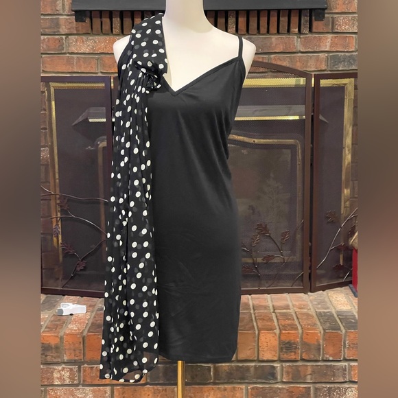 Ava & Viv Black Polka Dot Long Sleeve Dress 2pc - Picture 4 of 7